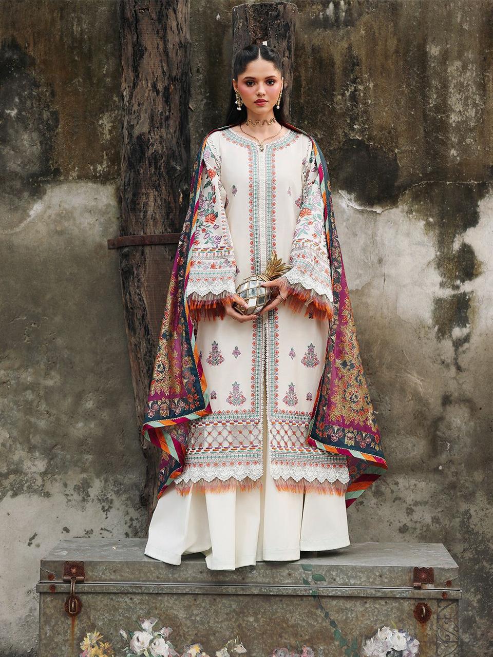 Bin Ilyas 1240 | Unstitched Airjet Lawn Suit