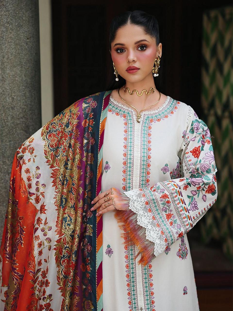 Bin Ilyas 1240 | Unstitched Airjet Lawn Suit