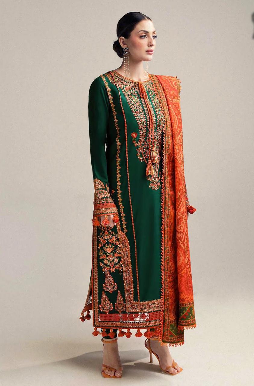 Hussain Rehar 1219 | Unstitched Airjet Lawn Suit
