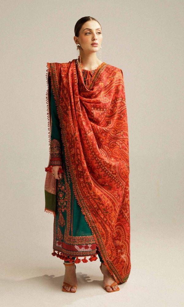 Hussain Rehar 1219 | Unstitched Airjet Lawn Suit