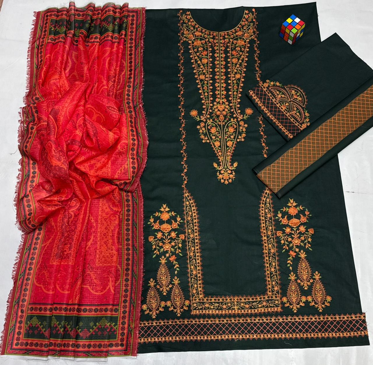 Hussain Rehar 1219 | Unstitched Airjet Lawn Suit