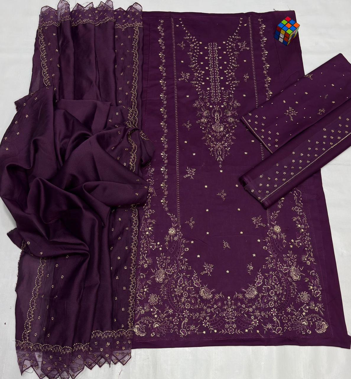 Farasha 1132 | Unstitched Airjet Lawn Suit