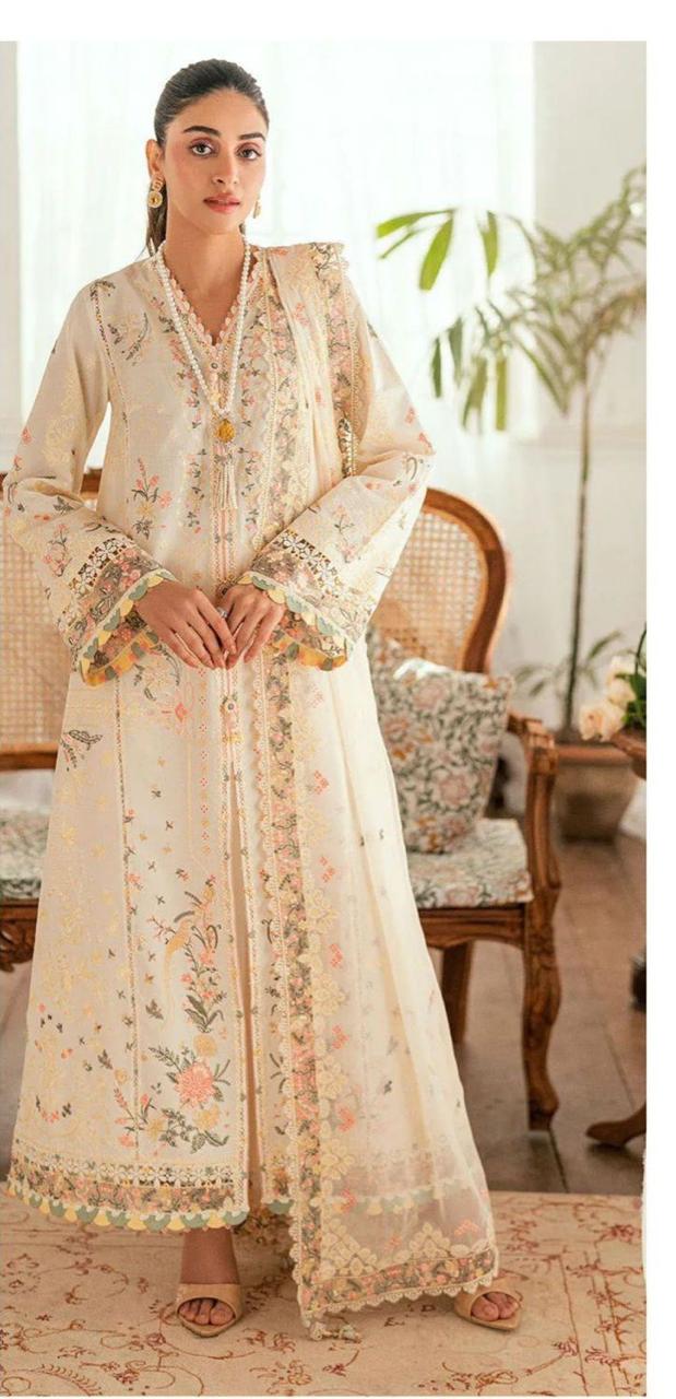 Qalamqar 1148 | Unstitched Airjet Lawn Suit