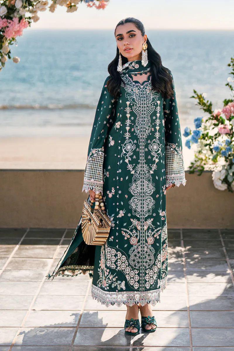 Qalamqar 1173 Summer Collection | Pure Airjet Lawn with Voil Print Dupatta & Heavy Embroidery