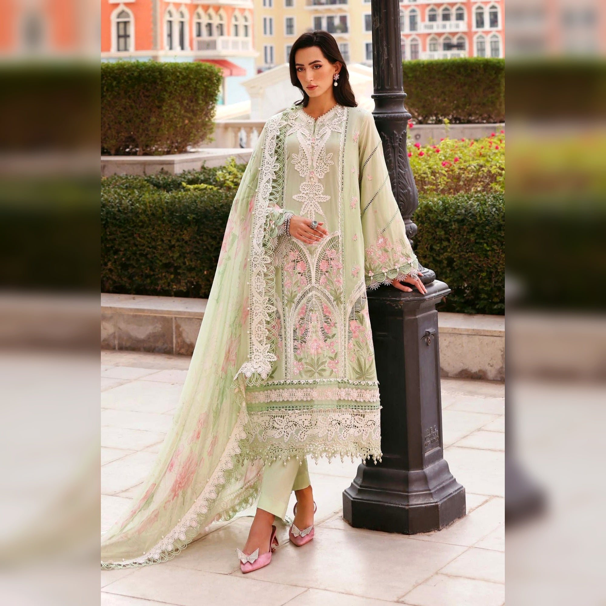 Maria B Embroidered 3PC Unstitched ✨
Embroidered Shirt • Printed Swiss Voil Dupatta • Ready Embroidered Pallu