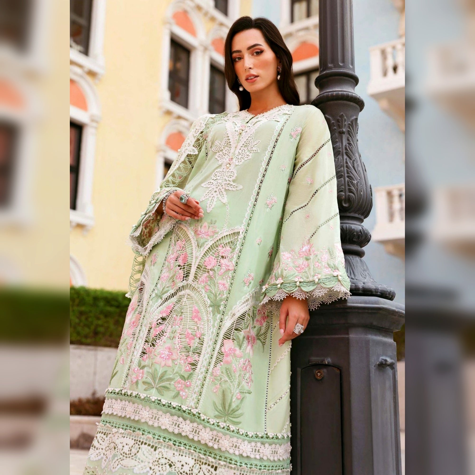 Maria B Embroidered 3PC Unstitched ✨
Embroidered Shirt • Printed Swiss Voil Dupatta • Ready Embroidered Pallu